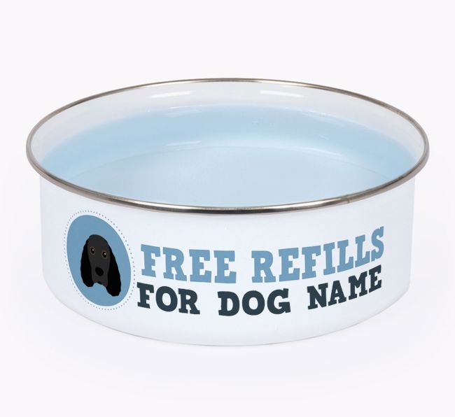 Free Refills: Personalized {breedFullName} Enamel Dog Bowl